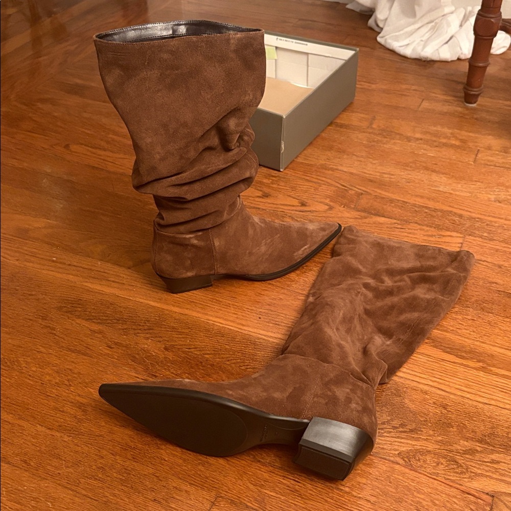 Cassie Tall Vagabond Slouch Boot in Mocha Brown - Picture 15 of 16